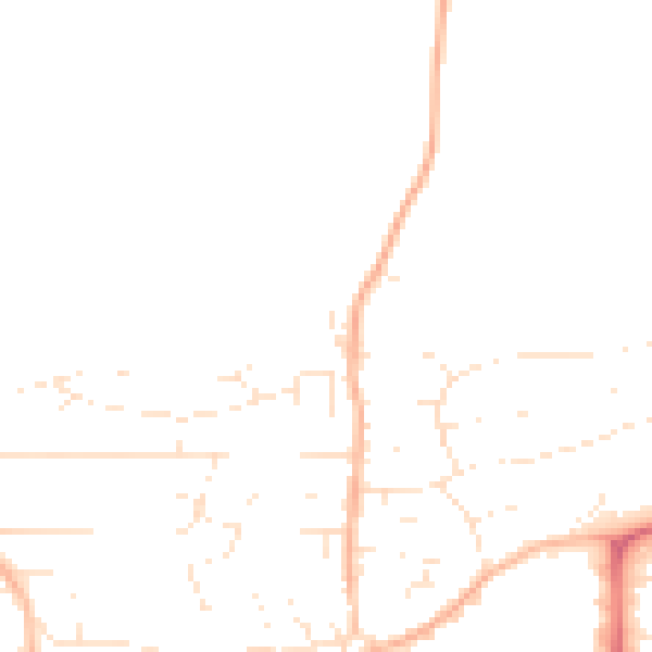 Daytime road noise heatmap for PL7 4BX