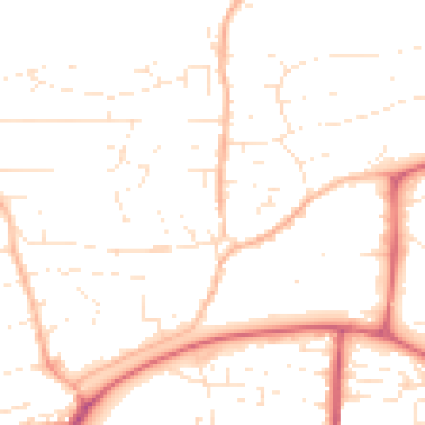 Daytime road noise heatmap for PL7 4DE