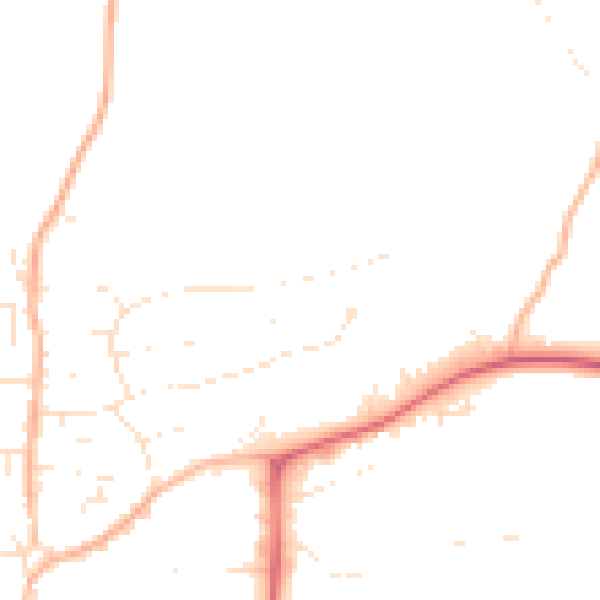 Daytime road noise heatmap for PL7 4DU