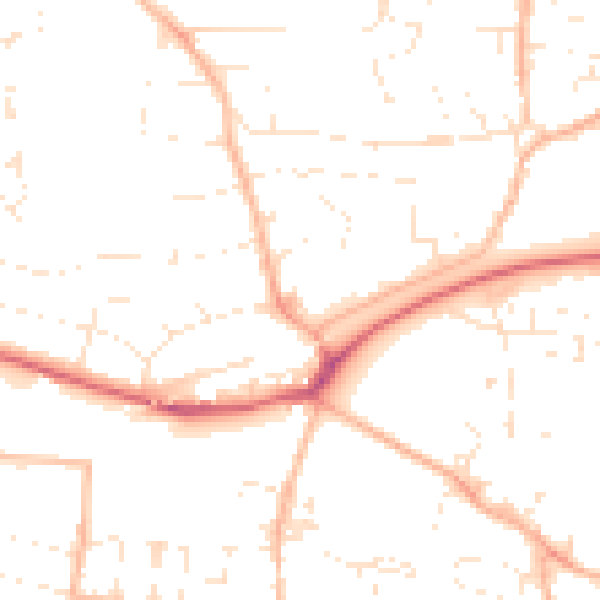 Daytime road noise heatmap for PL7 4FA