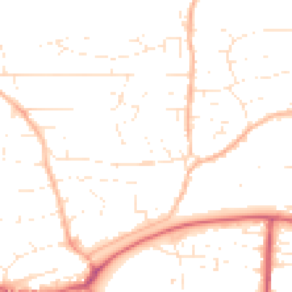 Daytime road noise heatmap for PL7 4HE
