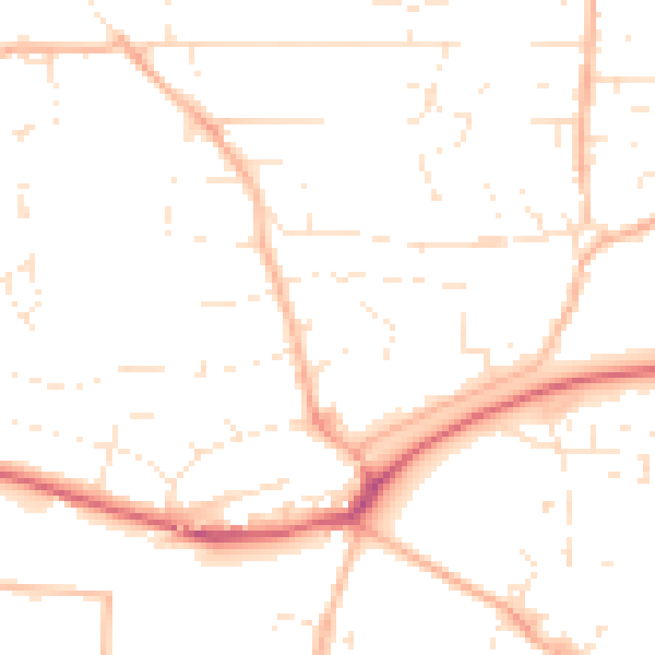 Daytime road noise heatmap for PL7 4NJ
