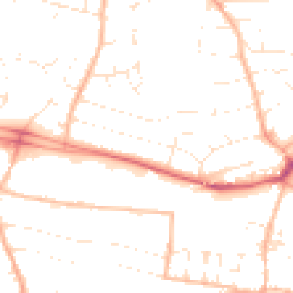 Daytime road noise heatmap for PL7 4NT