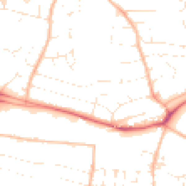 Daytime road noise heatmap for PL7 4PA