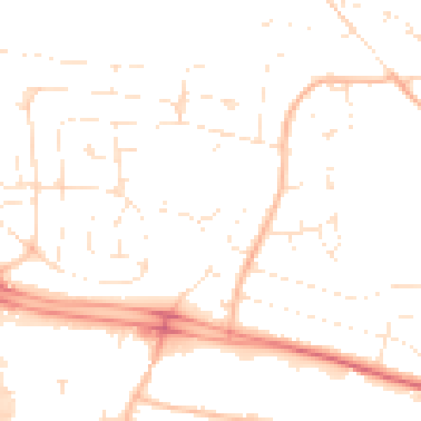 Daytime road noise heatmap for PL7 4RH