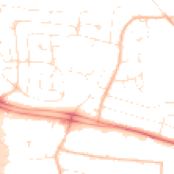Daytime road noise heatmap for PL7 4RP