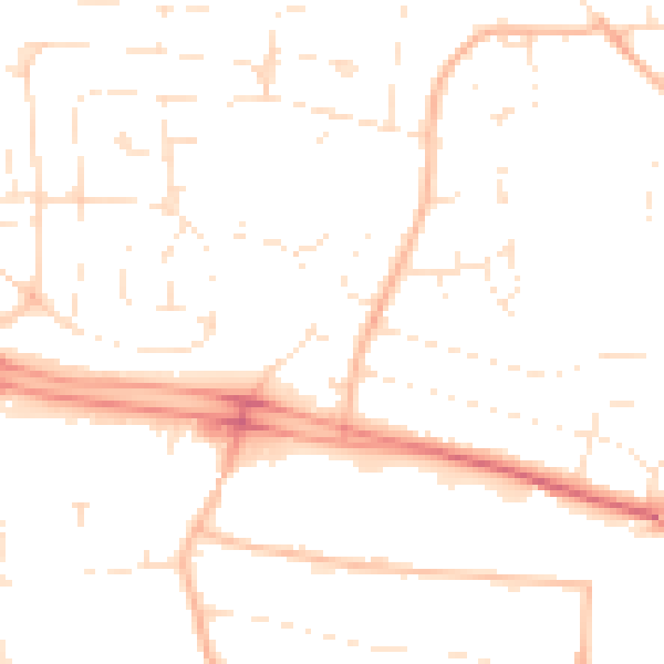 Daytime road noise heatmap for PL7 4SY