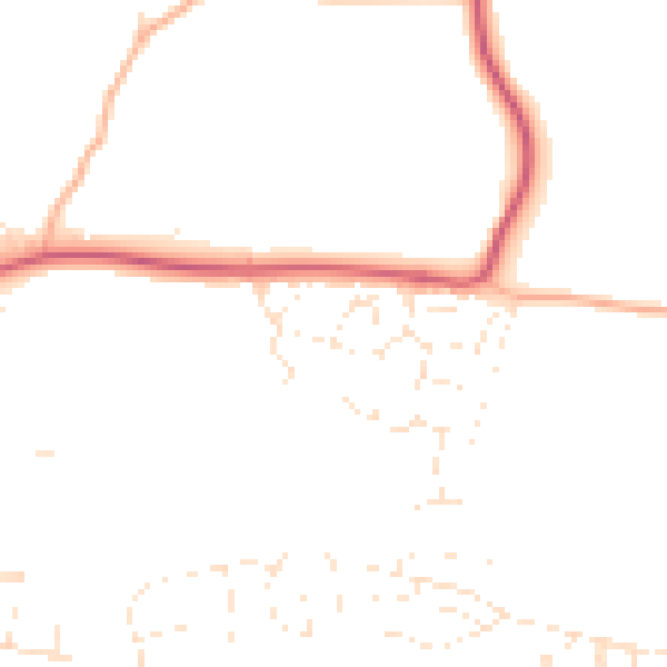 Daytime road noise heatmap for PL7 5DX