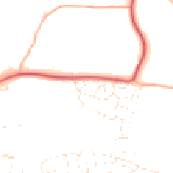 Daytime road noise heatmap for PL7 5DY
