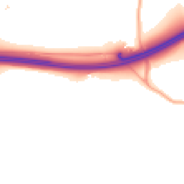 Daytime road noise heatmap for PL7 5FP