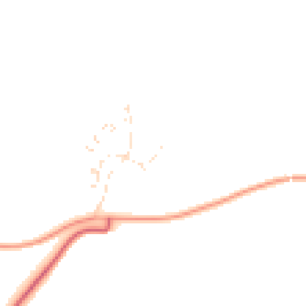 Daytime road noise heatmap for PL7 5JQ