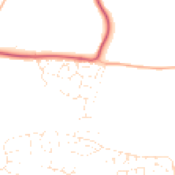 Daytime road noise heatmap for PL7 5LE