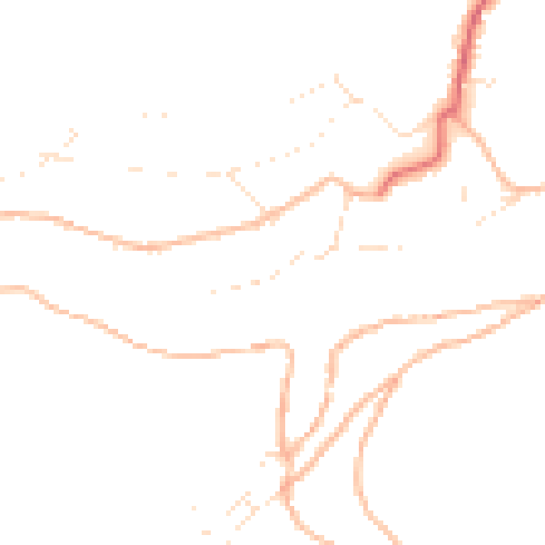 Daytime road noise heatmap for PL8 1AD