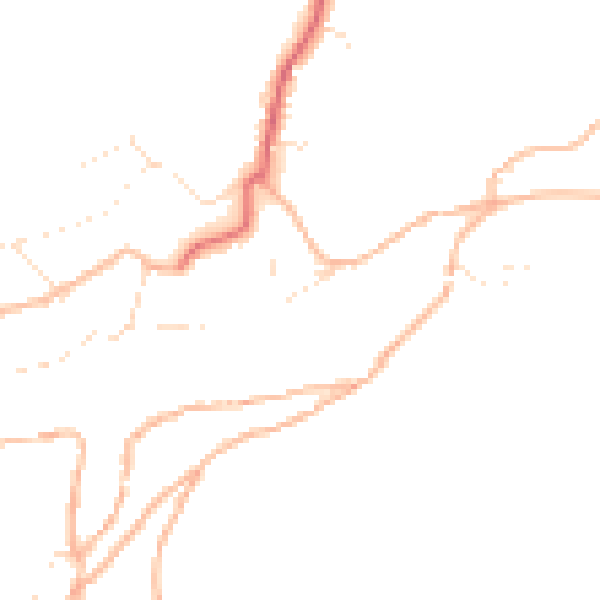 Daytime road noise heatmap for PL8 1AN