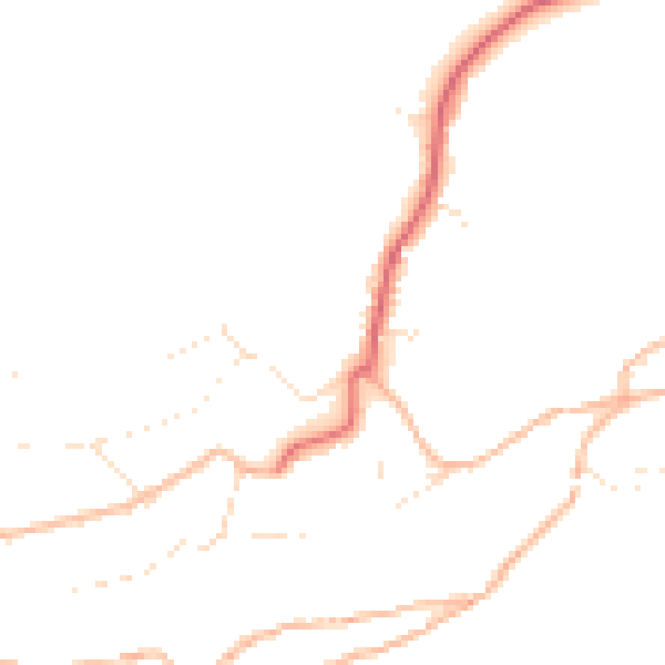 Daytime road noise heatmap for PL8 1AR