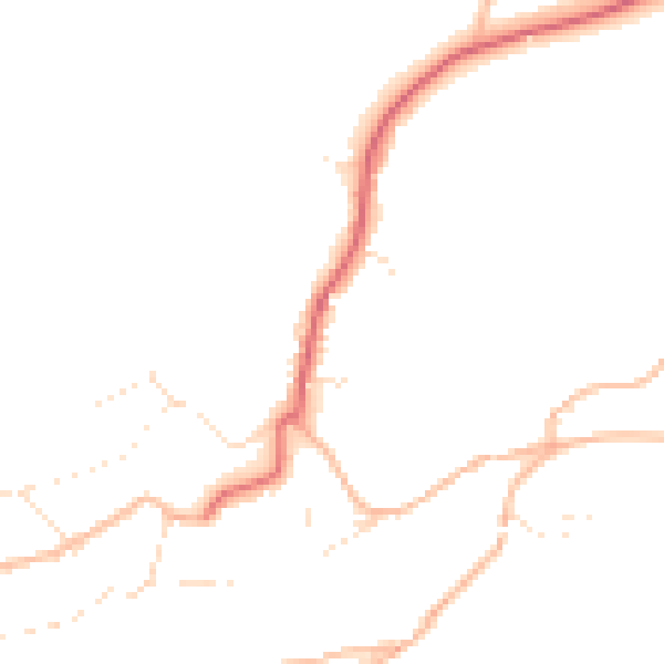 Daytime road noise heatmap for PL8 1AS