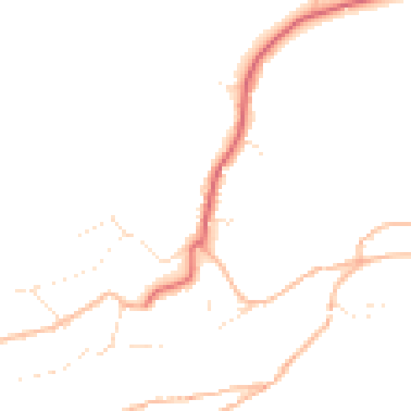 Daytime road noise heatmap for PL8 1AU