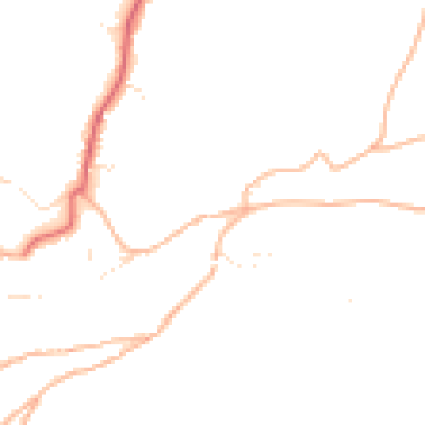 Daytime road noise heatmap for PL8 1AW