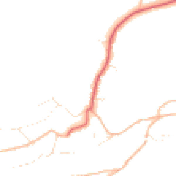 Daytime road noise heatmap for PL8 1AX