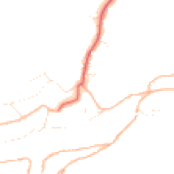 Daytime road noise heatmap for PL8 1BA