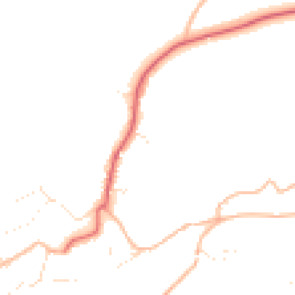 Daytime road noise heatmap for PL8 1BD