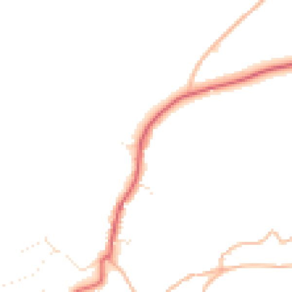 Daytime road noise heatmap for PL8 1BU