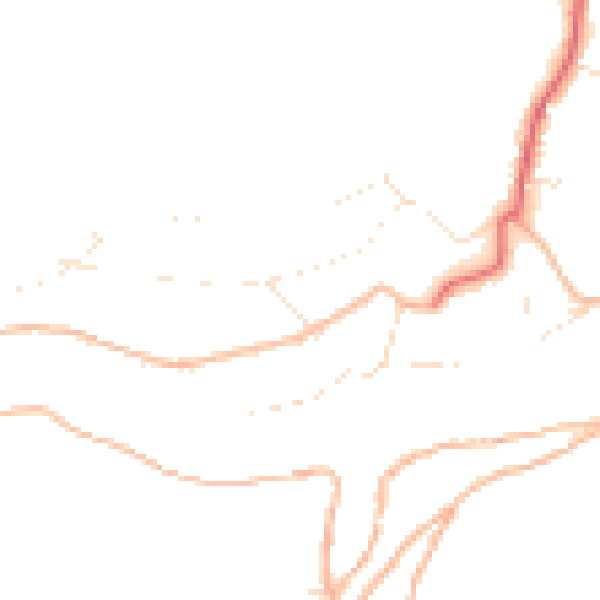 Daytime road noise heatmap for PL8 1BY