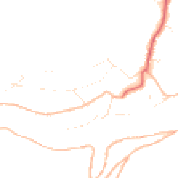 Daytime road noise heatmap for PL8 1DJ