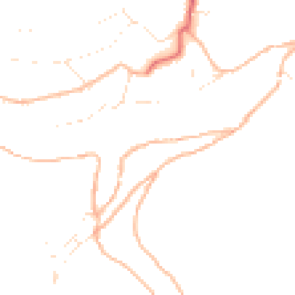 Daytime road noise heatmap for PL8 1ED