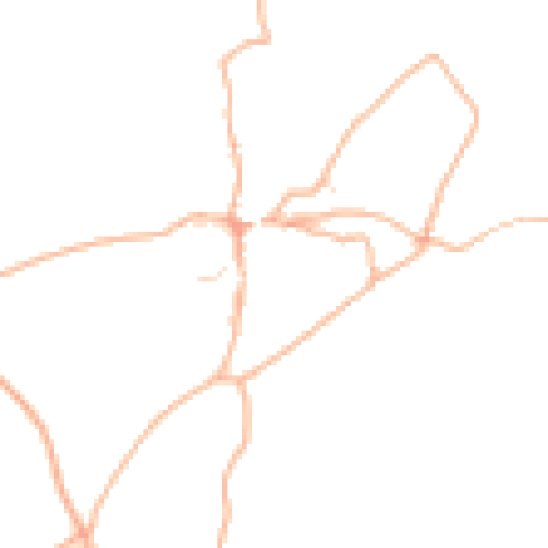 Daytime road noise heatmap for PL8 1NJ