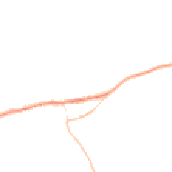 Night-time road noise heatmap for PL8 2ED