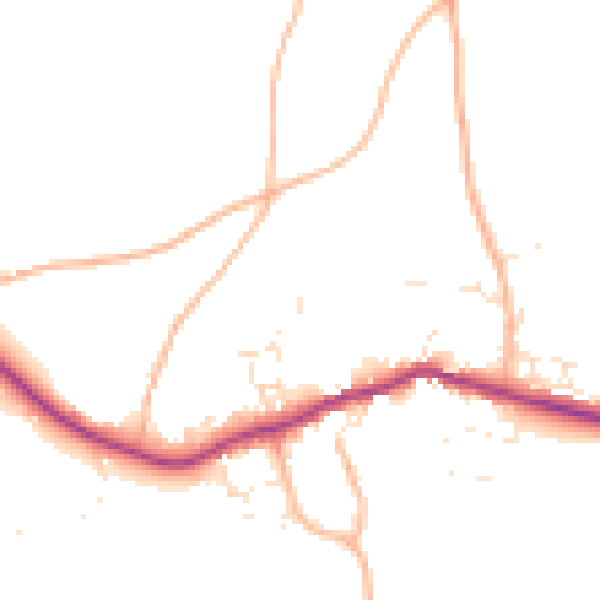 Daytime road noise heatmap for PL8 2FJ