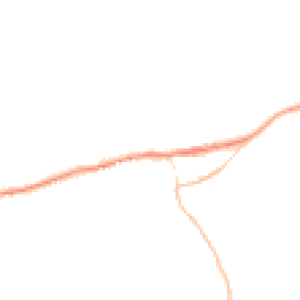 Night-time road noise heatmap for PL8 2JL