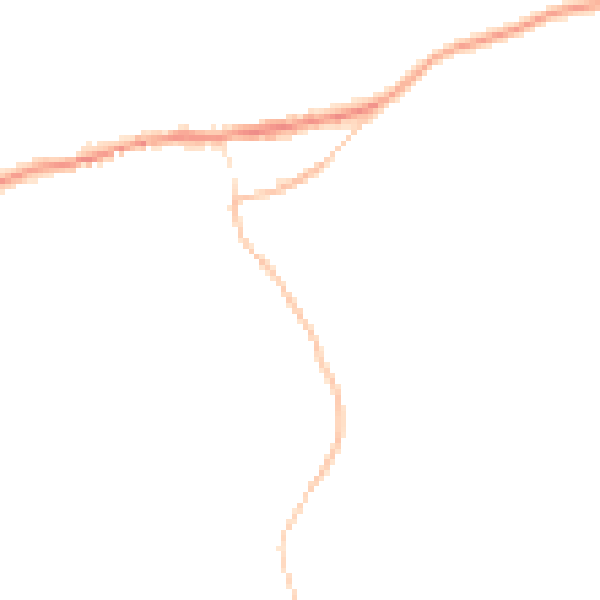 Night-time road noise heatmap for PL8 2NA