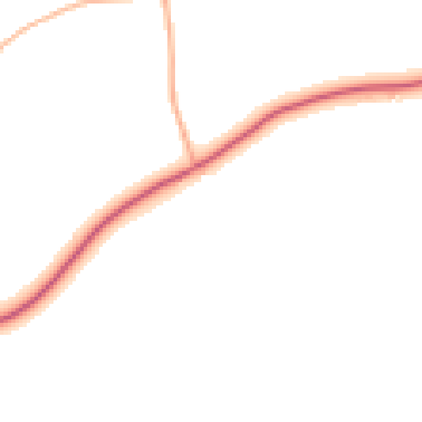 Daytime road noise heatmap for PL8 2NG