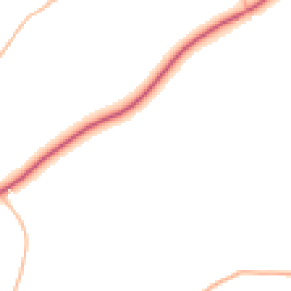 Daytime road noise heatmap for PL8 2NJ