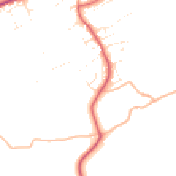Daytime road noise heatmap for PL8 2NT