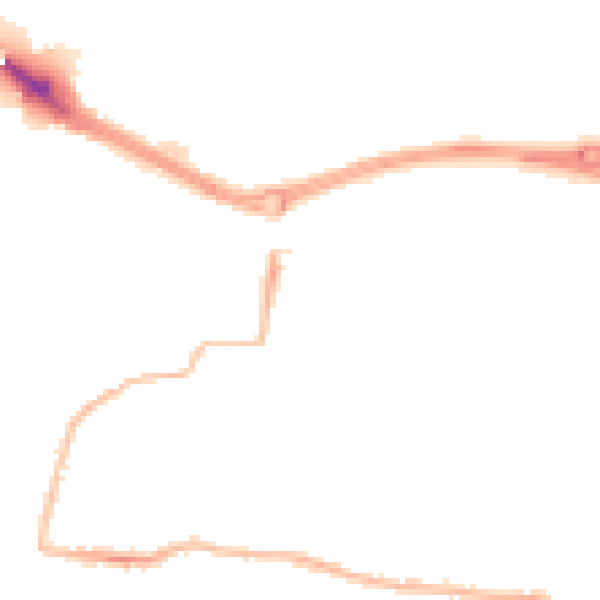 Night-time road noise heatmap for PL9 7BL
