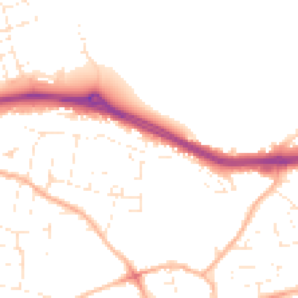 Daytime road noise heatmap for PL9 7ER