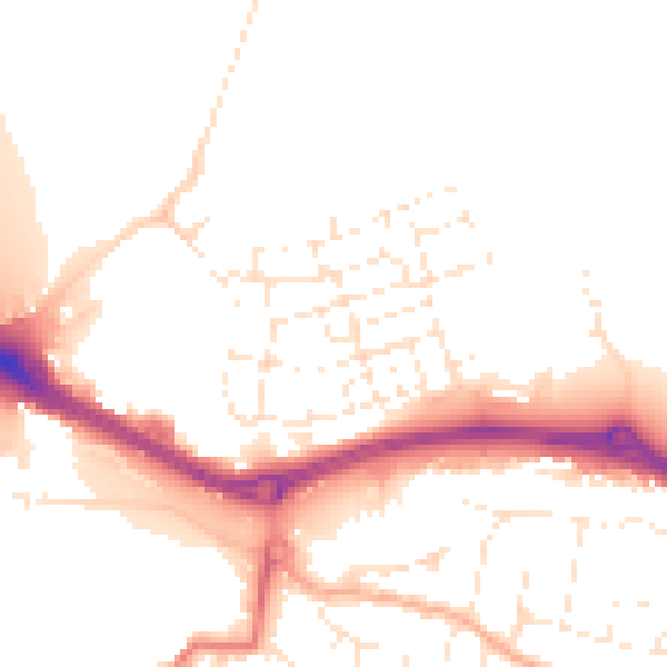 Daytime road noise heatmap for PL9 7FB