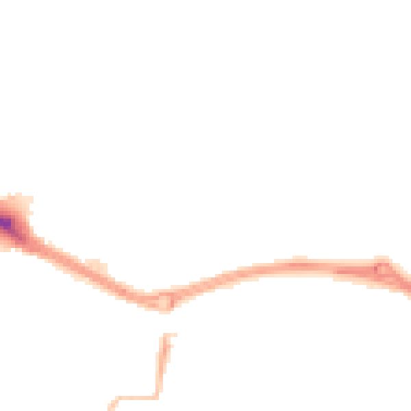 Night-time road noise heatmap for PL9 7FB