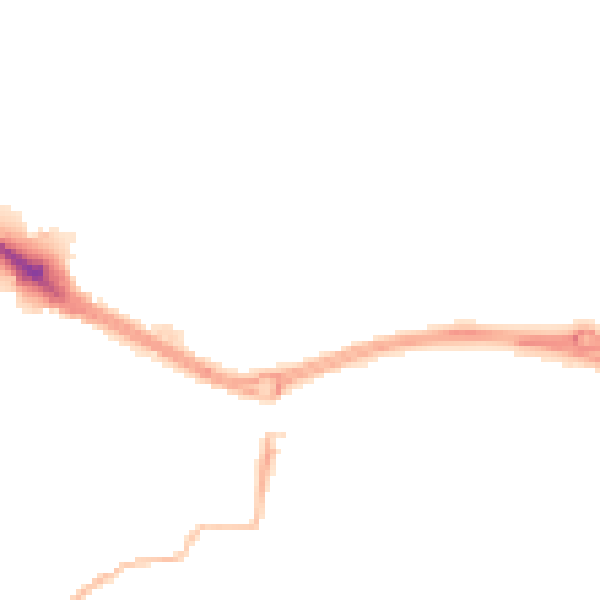 Night-time road noise heatmap for PL9 7FF