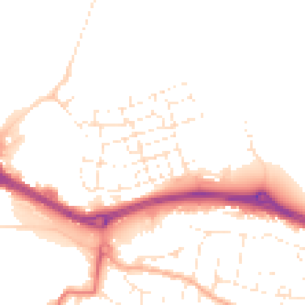 Daytime road noise heatmap for PL9 7FH