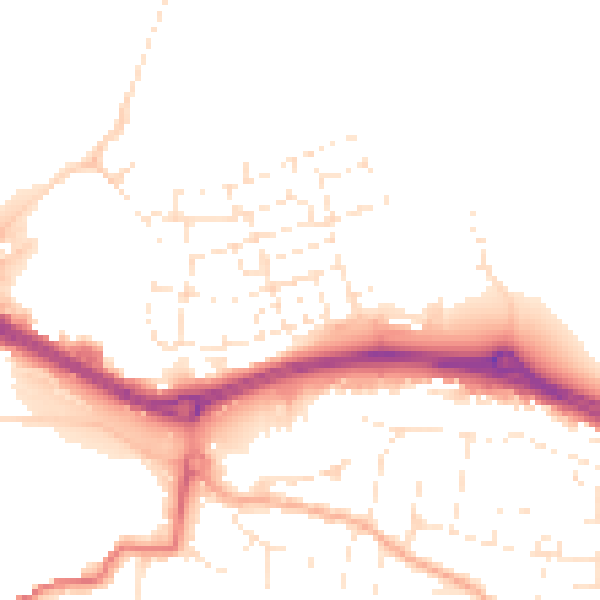 Daytime road noise heatmap for PL9 7FL
