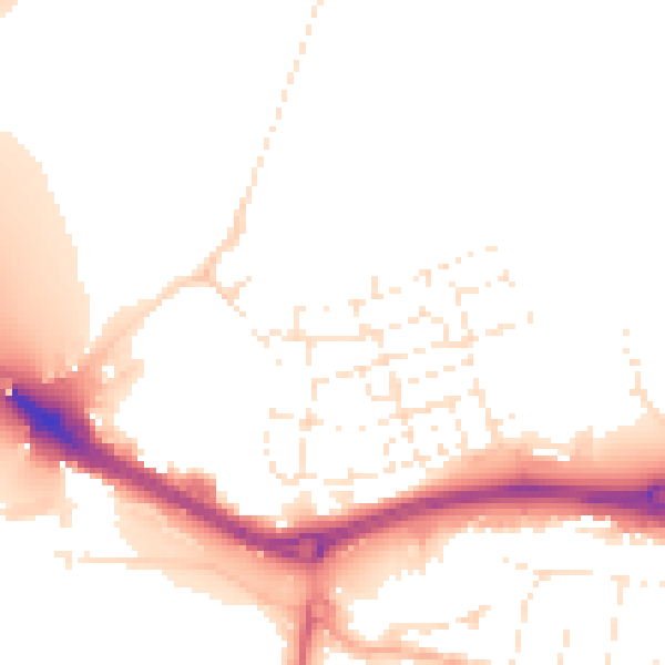 Daytime road noise heatmap for PL9 7FU
