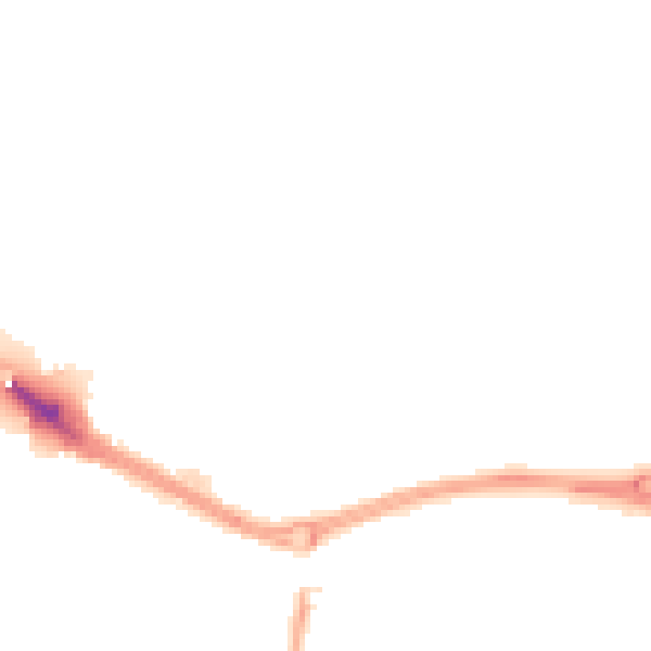 Night-time road noise heatmap for PL9 7FU