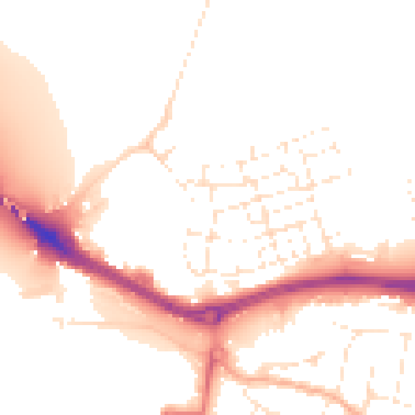 Daytime road noise heatmap for PL9 7FY