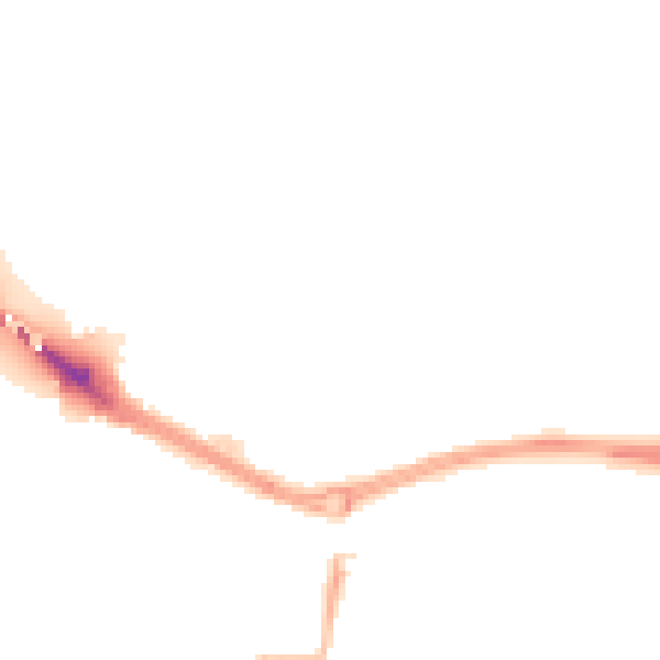 Night-time road noise heatmap for PL9 7FY