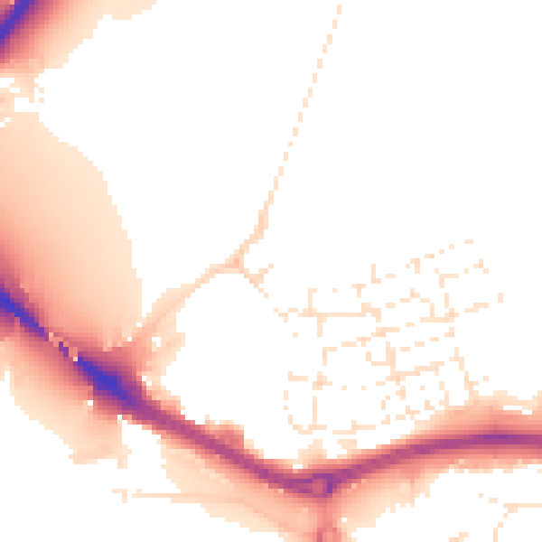 Daytime road noise heatmap for PL9 7GJ
