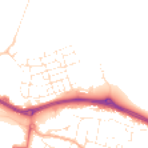 Daytime road noise heatmap for PL9 7GP